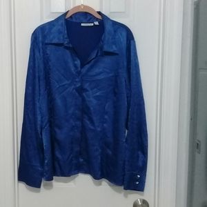 Blue satiny shirt